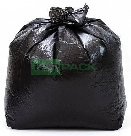 Мешки для мусора 180 литров, 50 мкм, черные, в пачках 100 шт - Вид 5