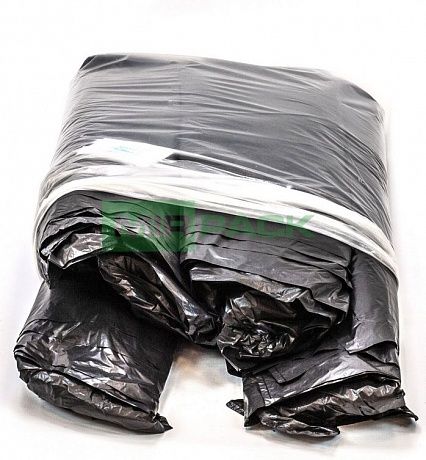 Мешки для мусора 180 литров 35 мкм, в пачках 200 шт черные - Вид 6
